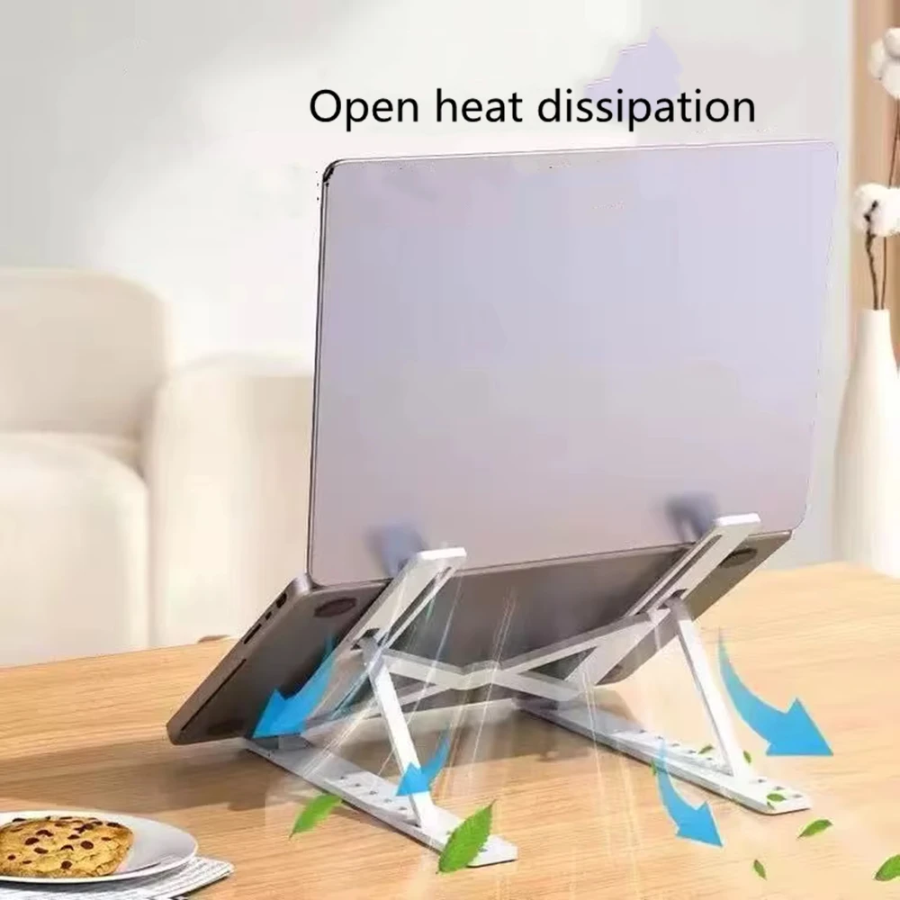Laptop Stand Bamboo - 折りたたみ式ノートパソコンスタンド、冷却機能付き、角度調整可能、人間工学に基づいた設計、ノートパソコン用ベース、タブレット用アクセサリー