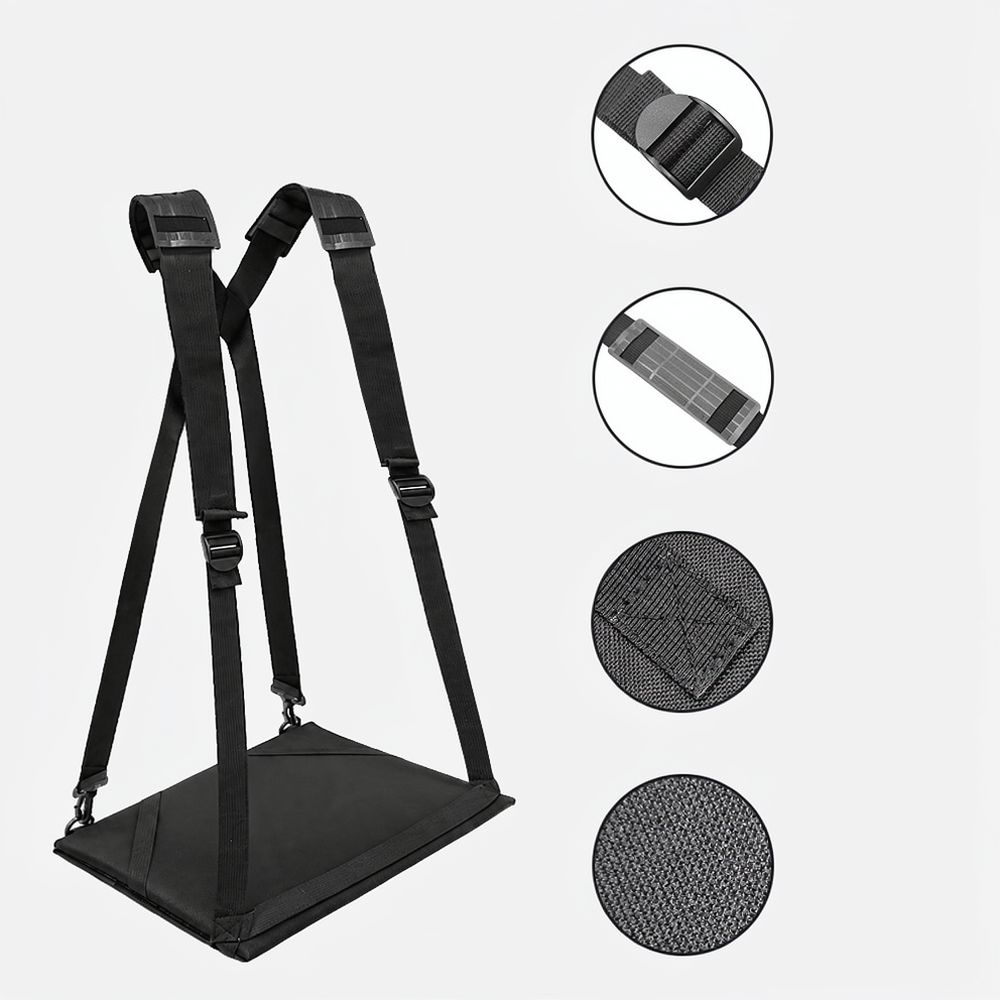 Laptop Stand Bamboo - 14インチノートパソコン用、折りたたみ式のラップトップスタンド。持ち運び用ストラップとスリーブ付き。オフィスや旅行に便利なポータブルアクセサリー。