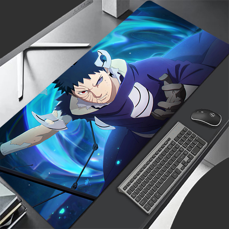 Tech Accessories Pc - マウスパッドアニメカーペ大型ナルトうちはオビトPCゲーマーコンピューターマウスパッドヴァーミロキーボードゲームアクセサリー拡張デスクマット