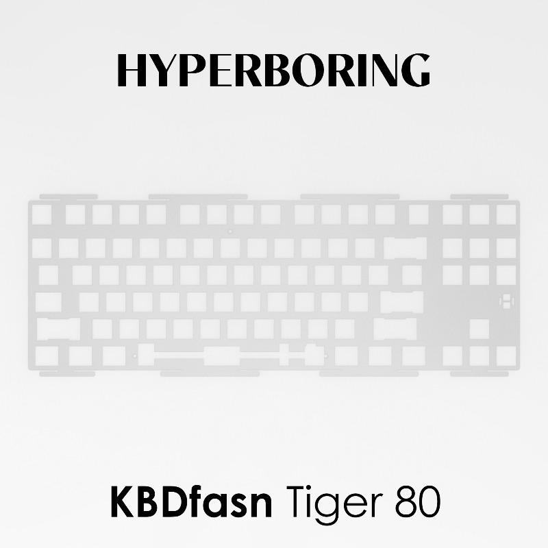 Tech Gaming Accessories - HYPERBORING Tiger80 キーボードポジショニングボードカスタマイズPC PP FR4 アルミニウム人間工学に基づいたゲーミングメカニカルキーボードアクセサリー