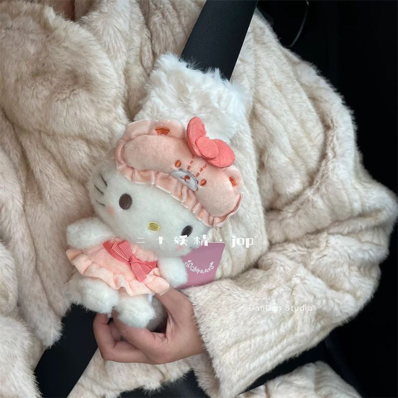 漫画の猫のカーシートベルトショルダーカバー、ウサギや犬の人形 - Kawaii Tech Accessories のレビューと価格