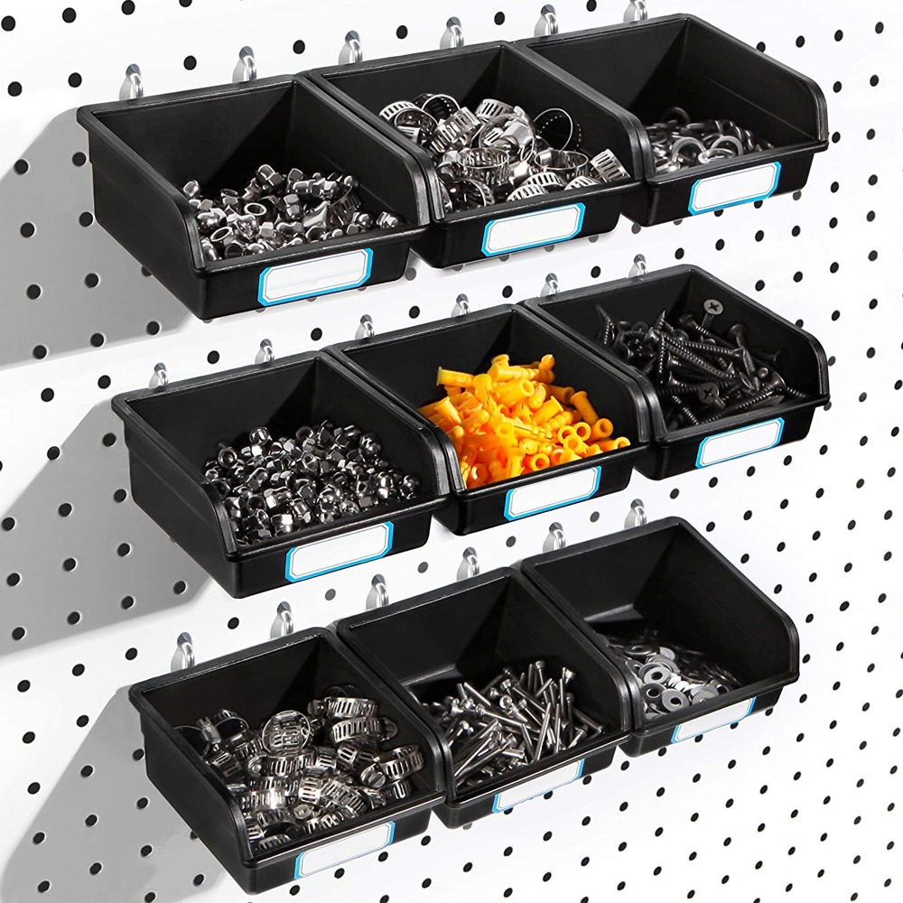 1/6 セット ペグボード ビン フックとラベル付き ペグボ - Tech Accessories Holder のレビューと価格