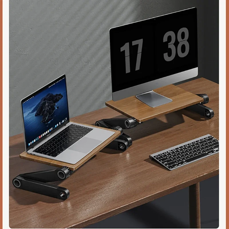 無垢材ラップトップ高さスタンド調節可能なコンピュータブラケッ - Laptop Stand Bamboo のレビューと価格