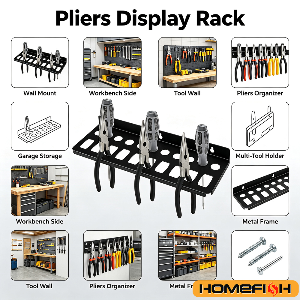 壁掛け式ツールオーガナイザーラック ドライバー レンチホルダ - Tech Accessories Holder のレビューと価格