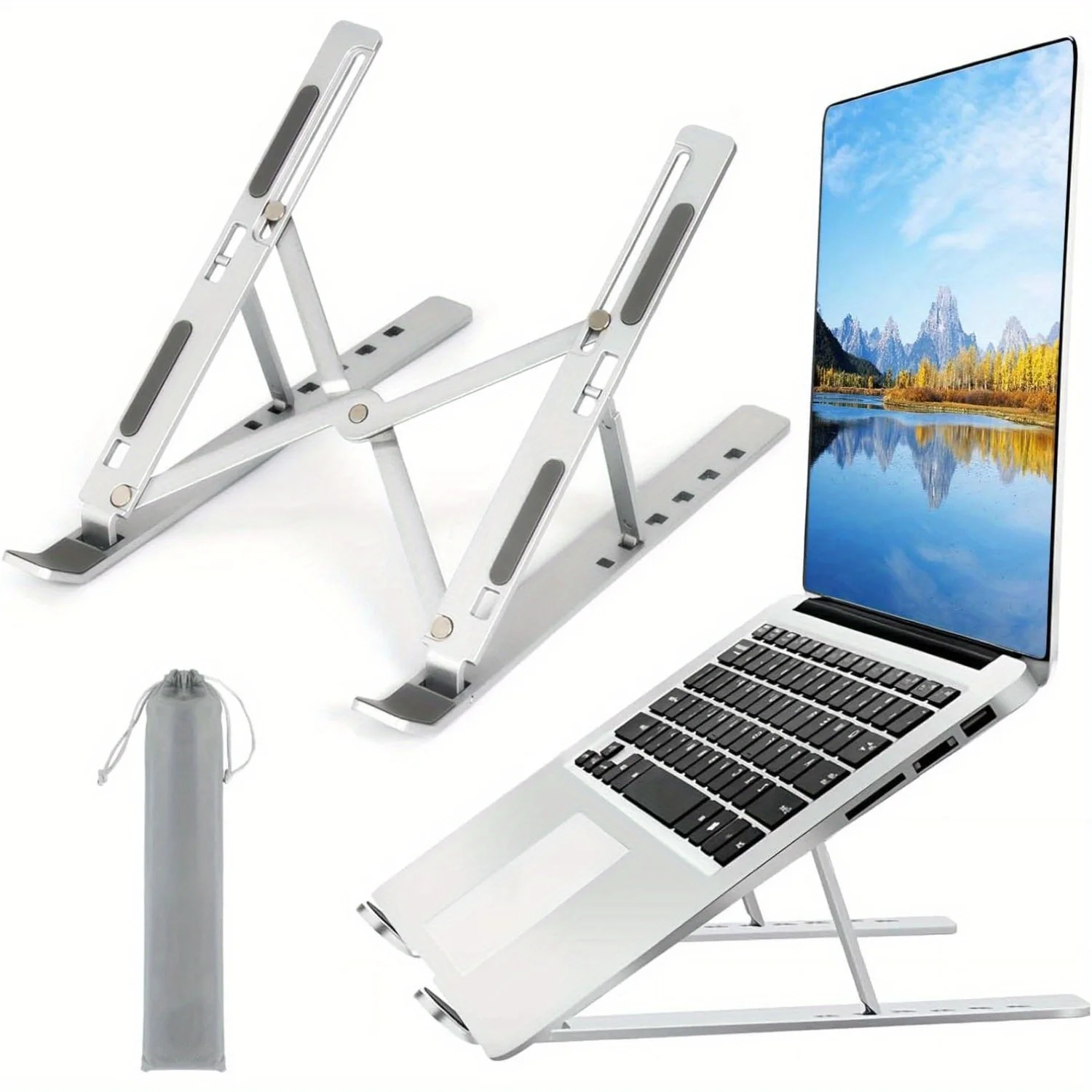 調節可能なアルミニウム製ラップトップスタンド - 6段階の高 - Laptop Stand Bamboo のレビューと価格