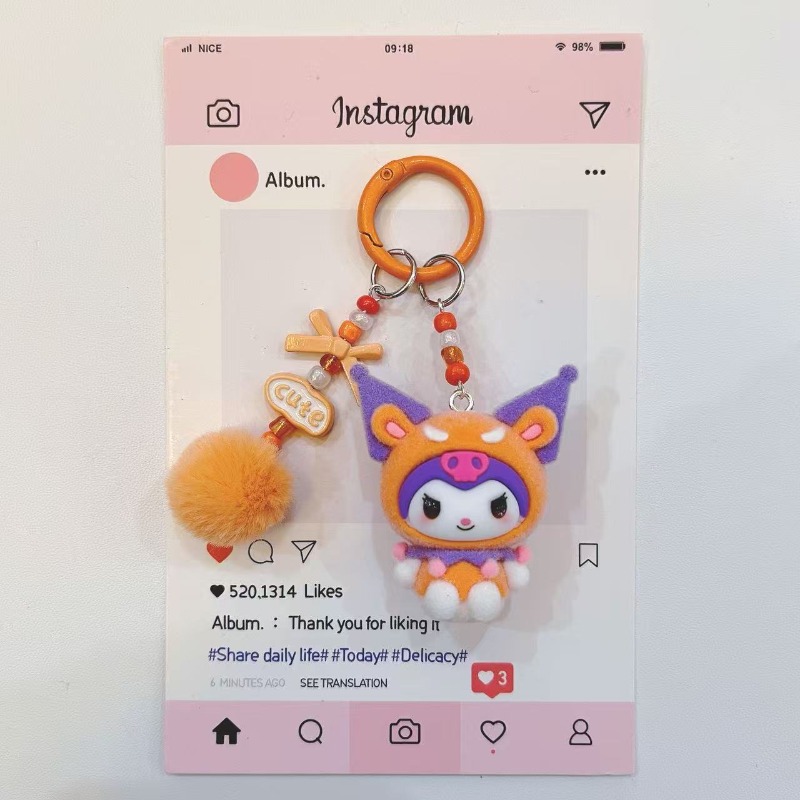ファッションクロミフィギュア樹脂キーホルダーかわいい漫画プリ - Kawaii Tech Accessories のレビューと価格