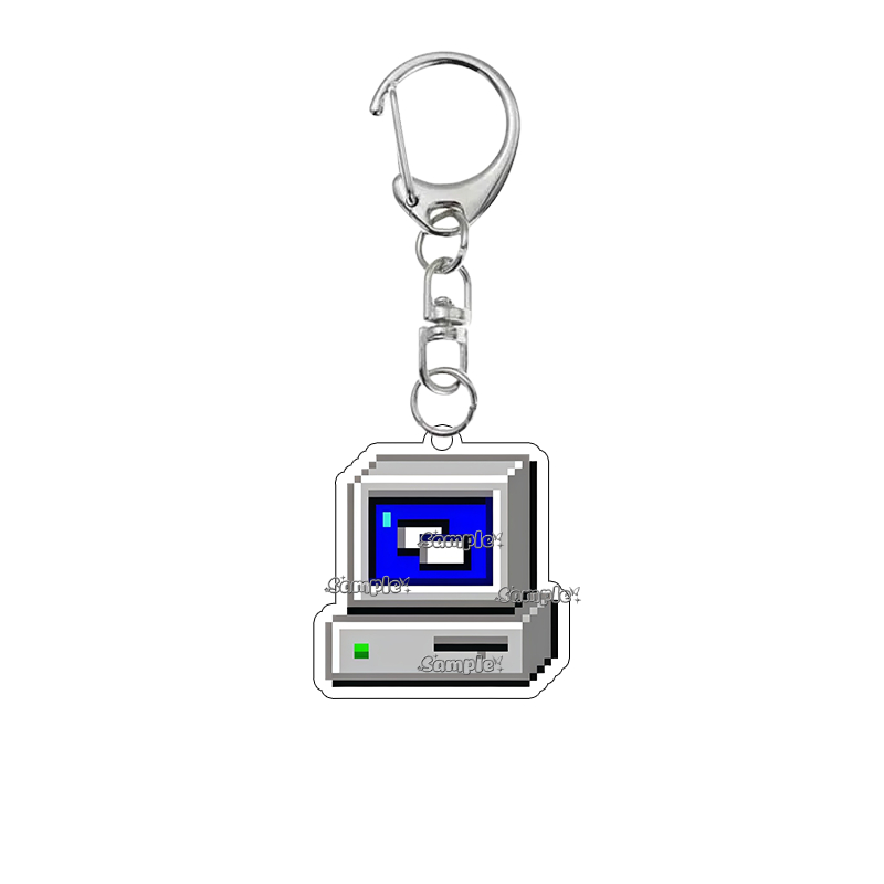 クリエイティブな両面プリント レトロピクセルアート Y2K風 - Tech Keychain Accessories のレビューと価格