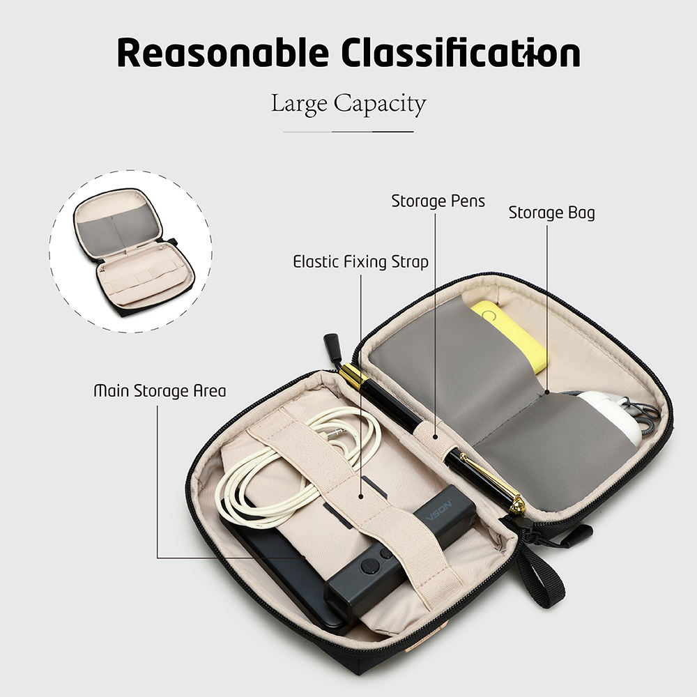 大容量テックオーガナイザーバッグ 旅行用電子機器アクセサリー - Tech Accessories Storage のレビューと価格