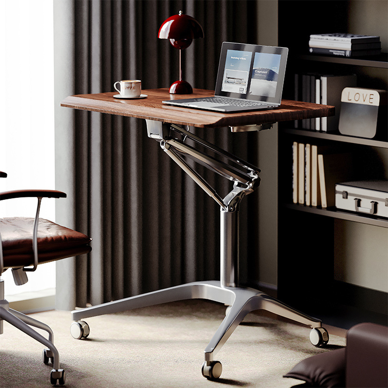 空気圧式スタンディングデスク、高さ調節可能なモバイルラップト - Laptop Stand Bamboo のレビューと価格